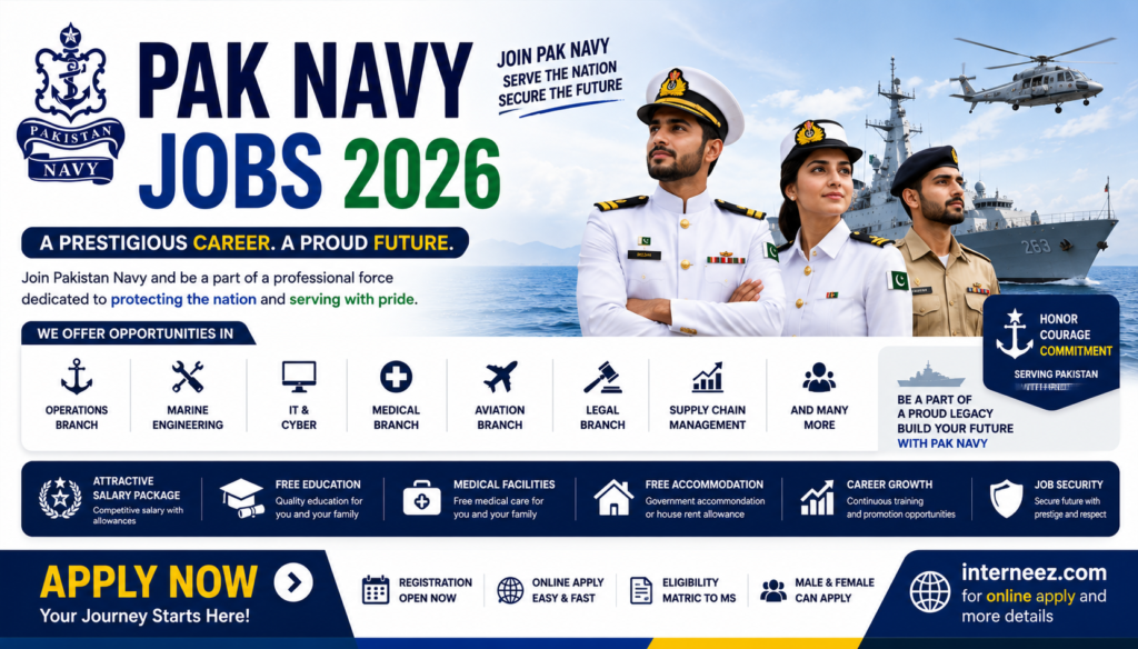 Pak Navy Jobs 2026 - Join Pakistan Navy as PN Cadet | Apply Now