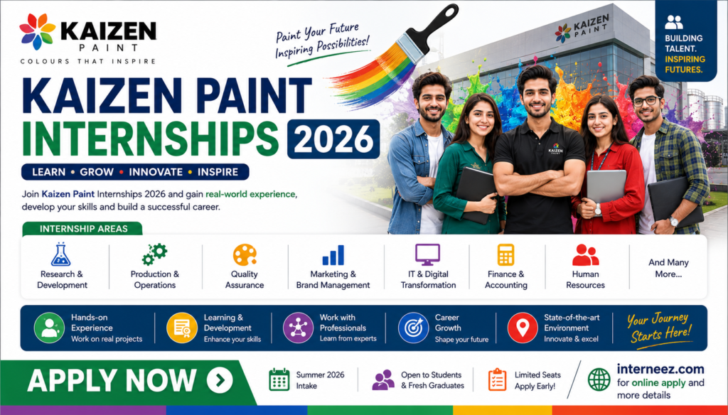 Kaizen Paint Internships 2026 - Latest Summer Internships Opportunities | Apply Online