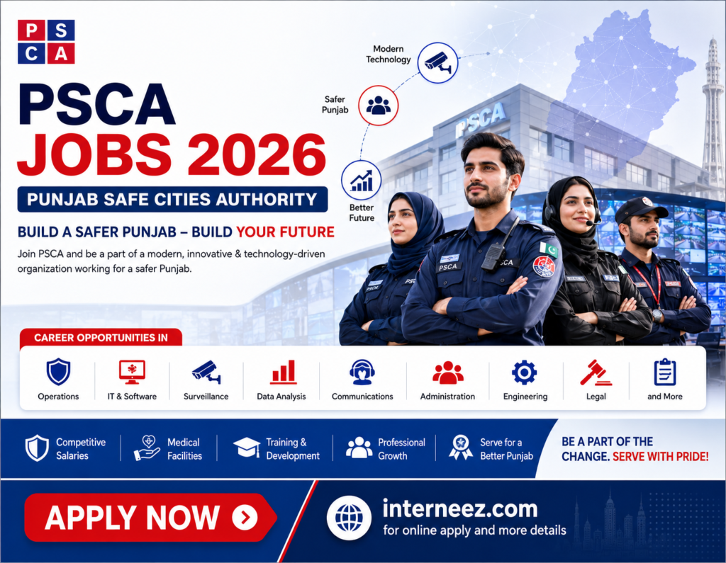 PSCA Jobs 2026 Online Apply - Latest Punjab Safe City Authority Jobs | 1200+ New Posts