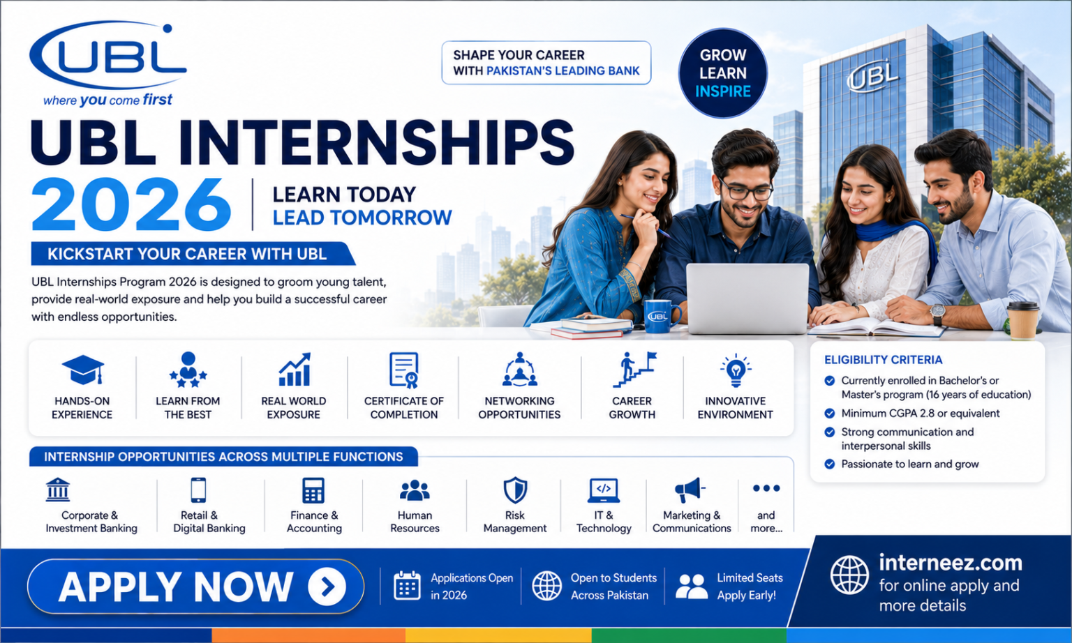 UBL Internships 2026 Online Apply - Latest United Bank Limited Paid ...