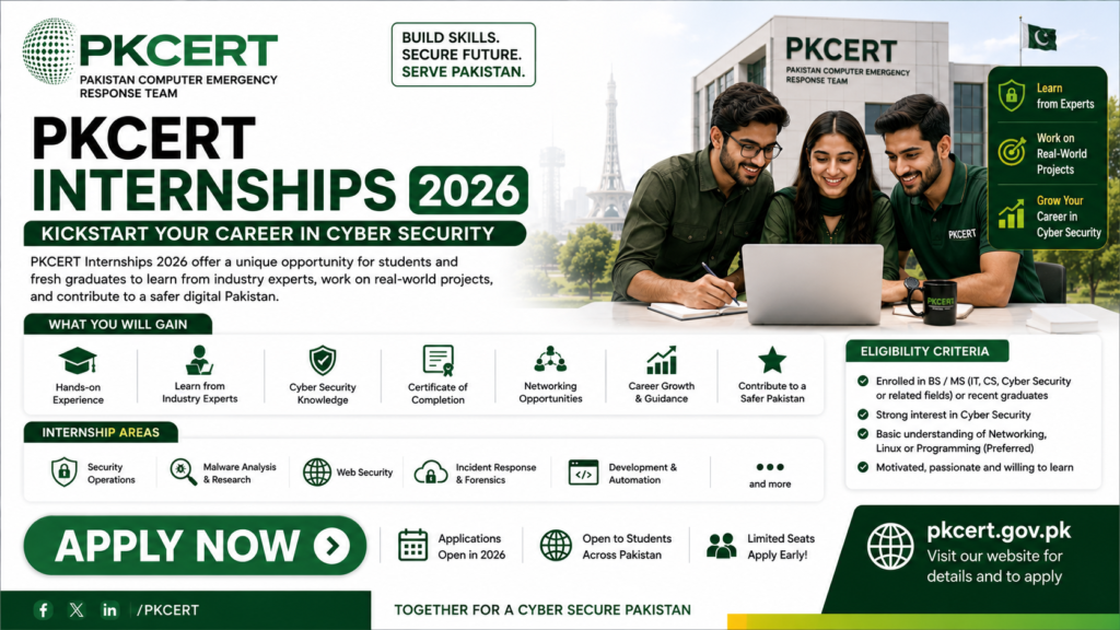 PKCERT Internships 2026 - Latest Govt Internship Opportunities | Apply Online